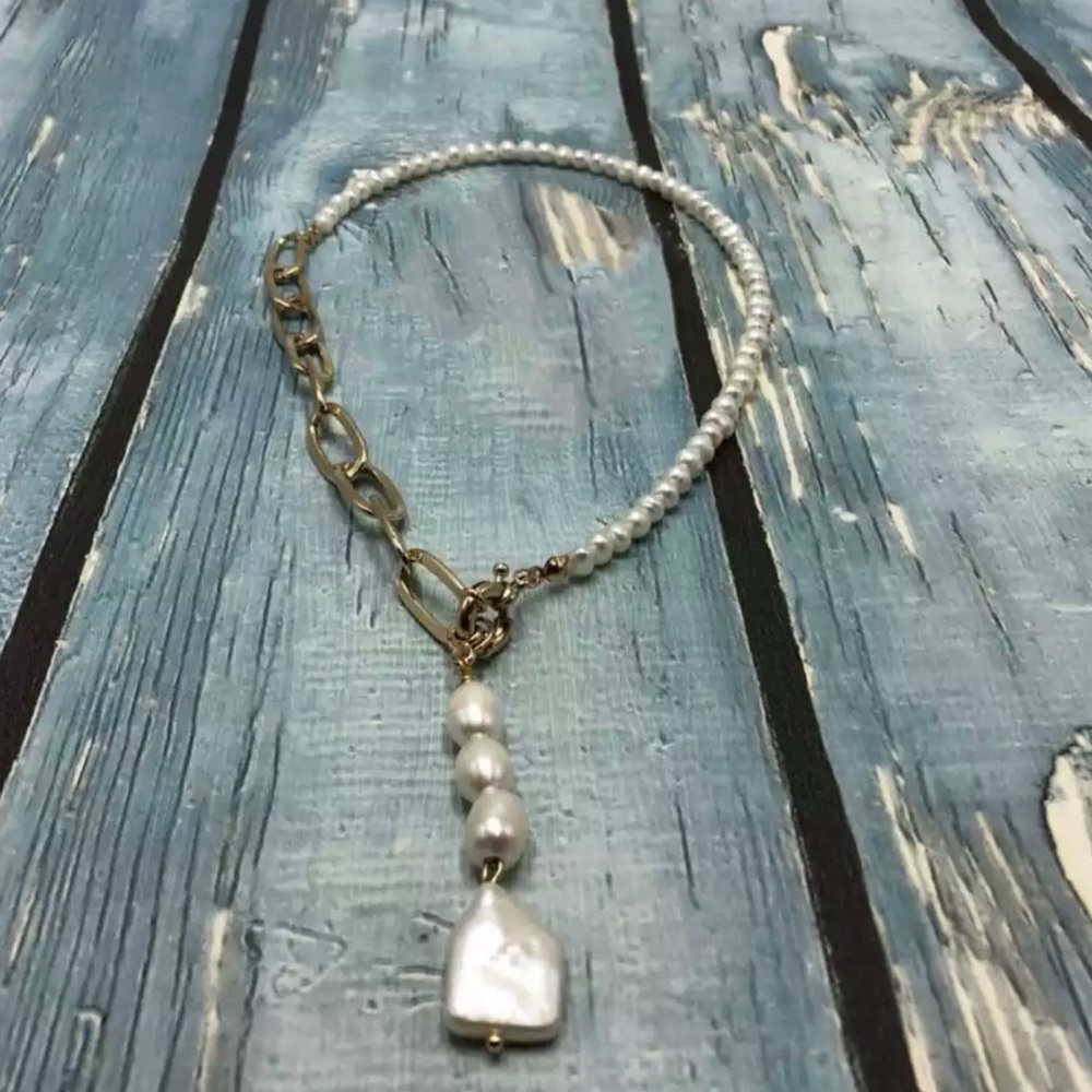 ✨✨Fresh Water Pearl Lariat Necklace ✨✨ - Picture 2 of 3
